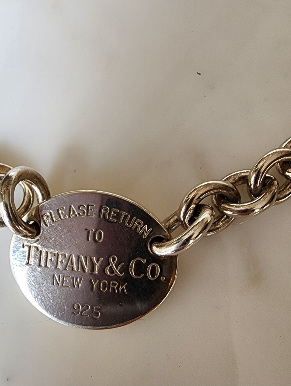 Tiffany & Co. Silver Chain Tag Necklace - Please Return To Tiffany Collection - Picture 4 of 9